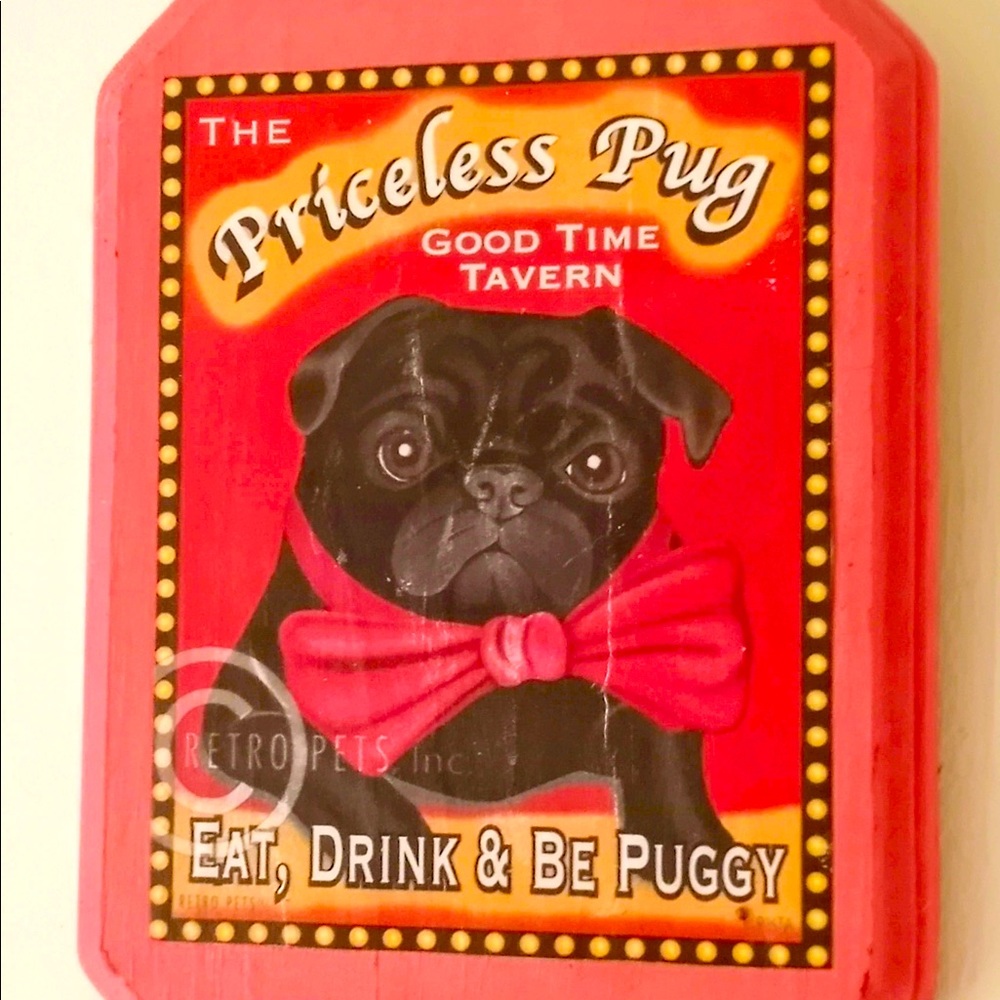 8x10 wooden Pug Plaque